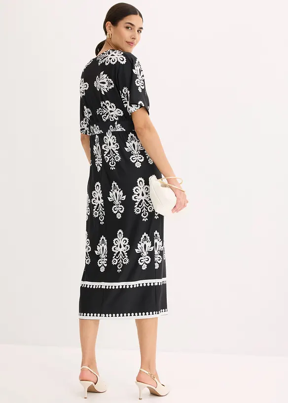 Abito di jersey con scollatura profonda, bonprix