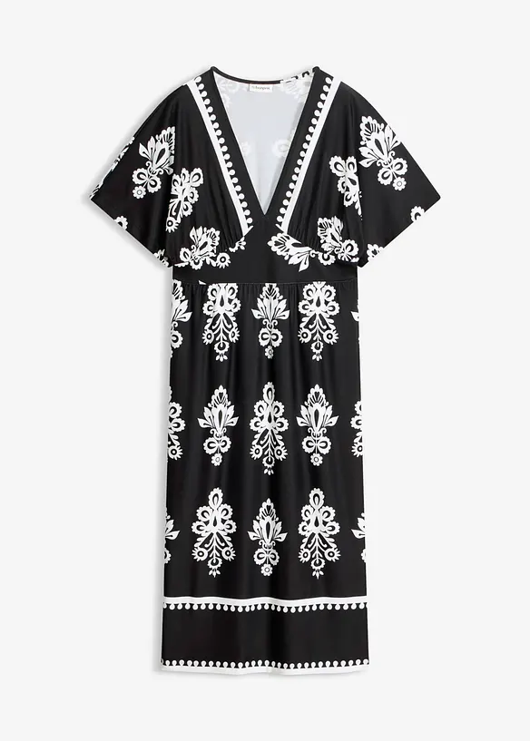 Abito di jersey con scollatura profonda, bonprix