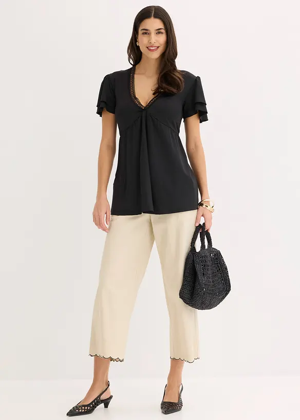 Maglia con pizzo, bonprix