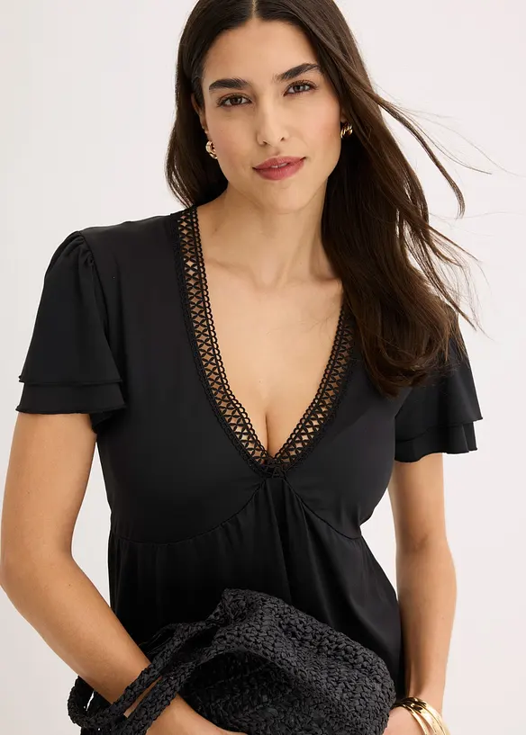 Maglia con pizzo, bonprix