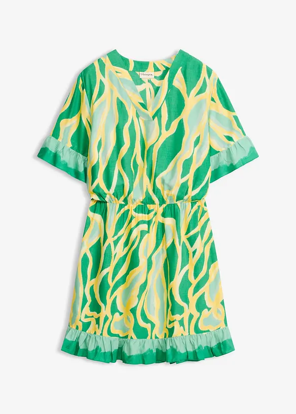 Abito in chiffon con ruches, bonprix