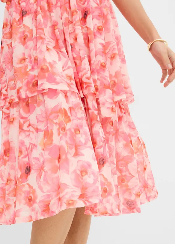 Abito midi in morbido mesh, bonprix