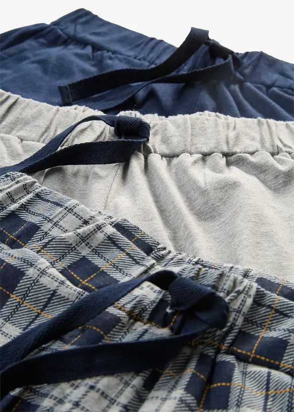 Pantaloni pigiama corti (pacco da 3), bonprix