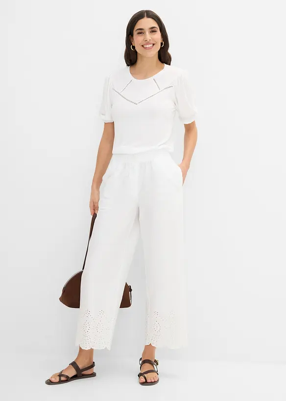 Pantaloni culotte in puro cotone, bonprix