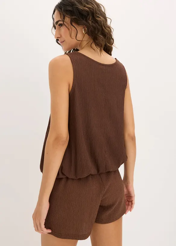 Top in cr&ecirc;pe operato, bonprix