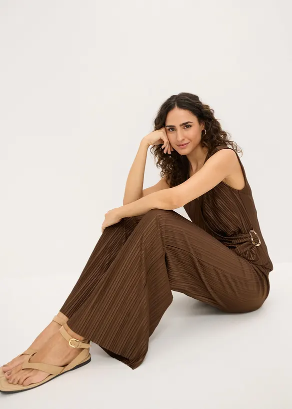 Pantaloni a palazzo plissettati, bonprix