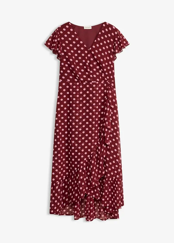 Abito di chiffon con volant, bonprix