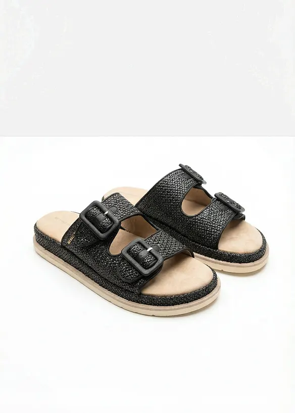 Ciabattine Tom Tailor con plateau ed effetto uncinetto, Tom Tailor