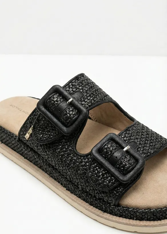 Ciabattine Tom Tailor con plateau ed effetto uncinetto, Tom Tailor