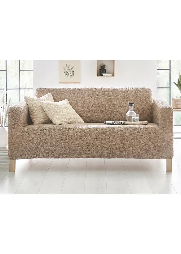 Copridivano elasticizzato con effetto crinkle, bpc living bonprix collection