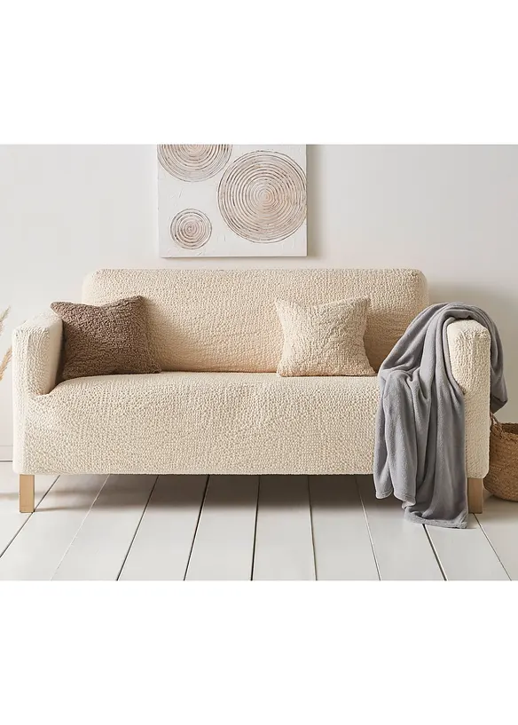 Copridivano elasticizzato con effetto crinkle, bpc living bonprix collection