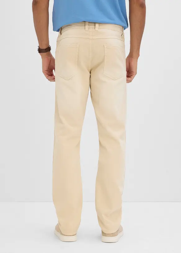 Jeans regular fit in denim colorato leggero, con vita elasticizzata, taglio straight, bonprix