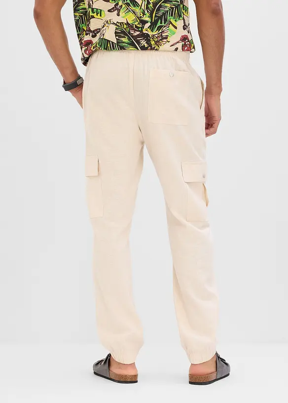 Pantaloni jogger cargo in misto cotone fresco, bonprix