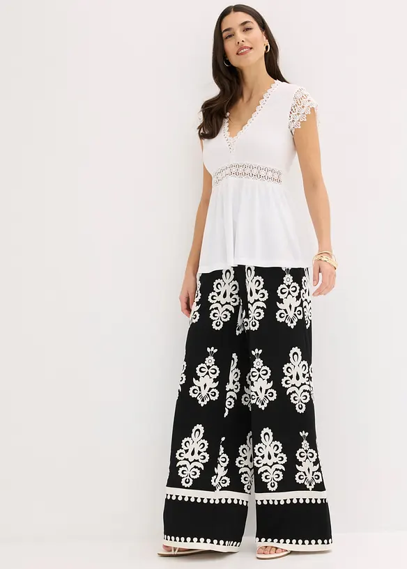 Maglia con pizzo, bonprix