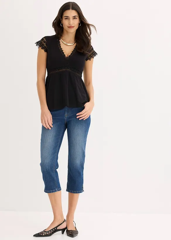 Maglia con pizzo, bonprix