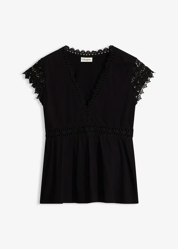 Maglia con pizzo, bonprix