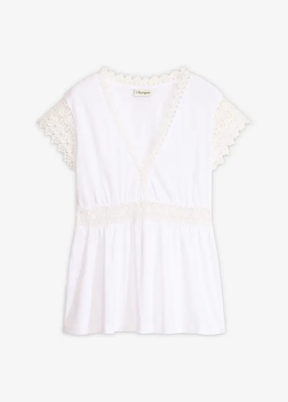 Maglia con pizzo, bonprix