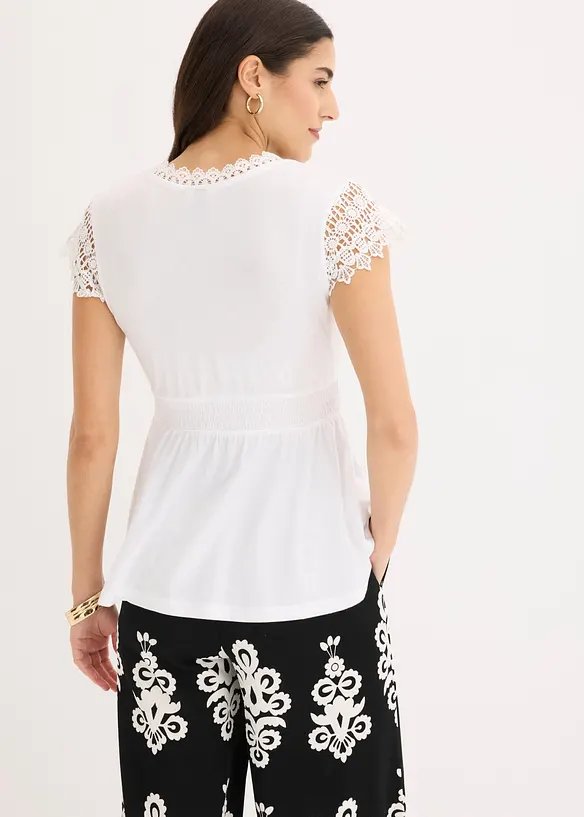 Maglia con pizzo, bonprix