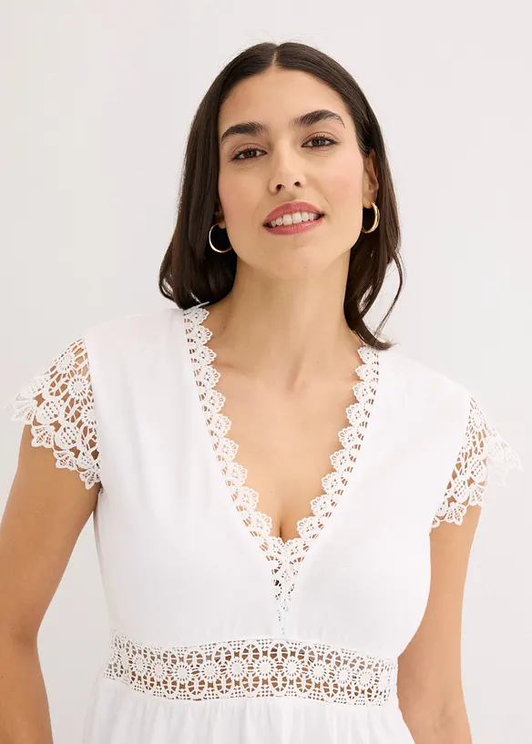Maglia con pizzo, bonprix