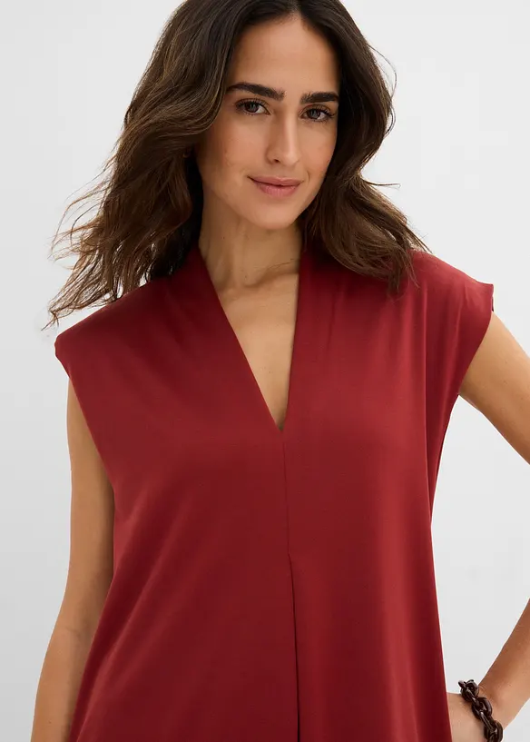 Abito in jersey di misto viscosa con spalline imbottite, bonprix