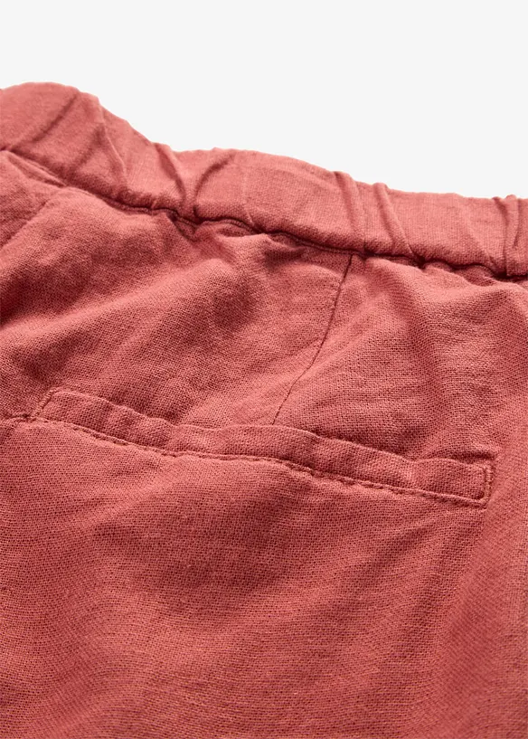 Pantaloni a palazzo lunghi  in misto lino, bonprix