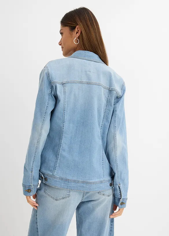 Giacca di jeans elasticizzata basic, bonprix