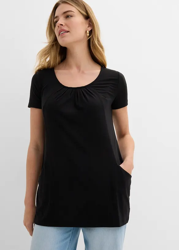 Maglia lunga con viscosa, bonprix
