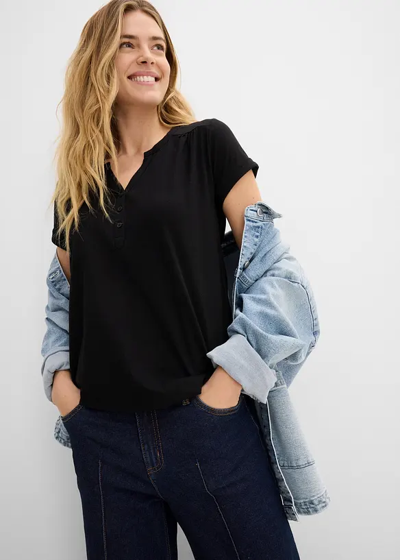 Maglia in cotone a maniche corte, bonprix
