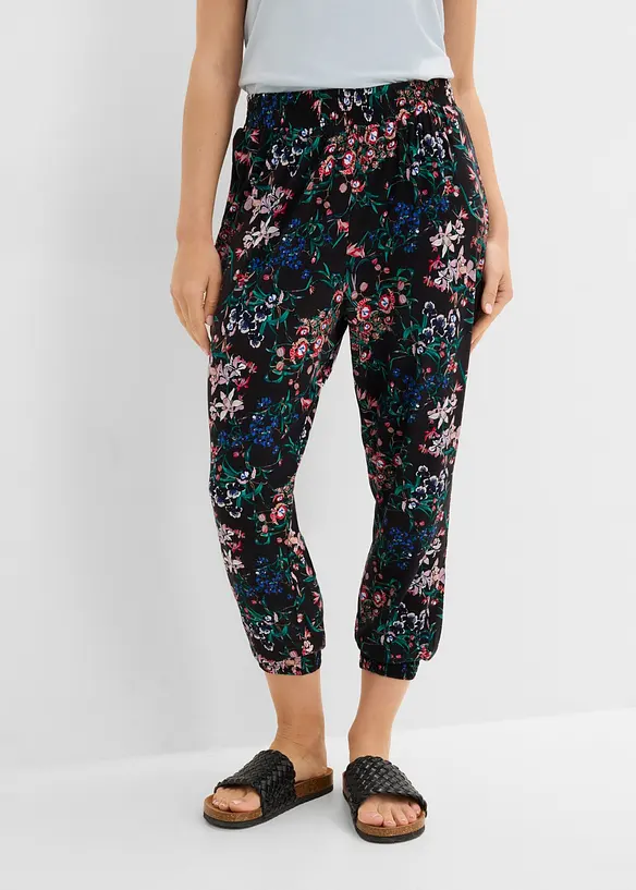 Pantaloni alla turca in misto viscosa, bonprix