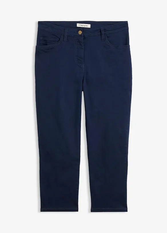 Jeans straight con cinta comoda, vita media, bonprix