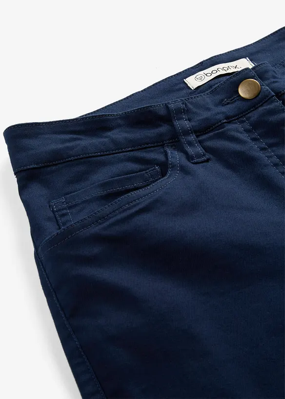 Jeans straight con cinta comoda, vita media, bonprix
