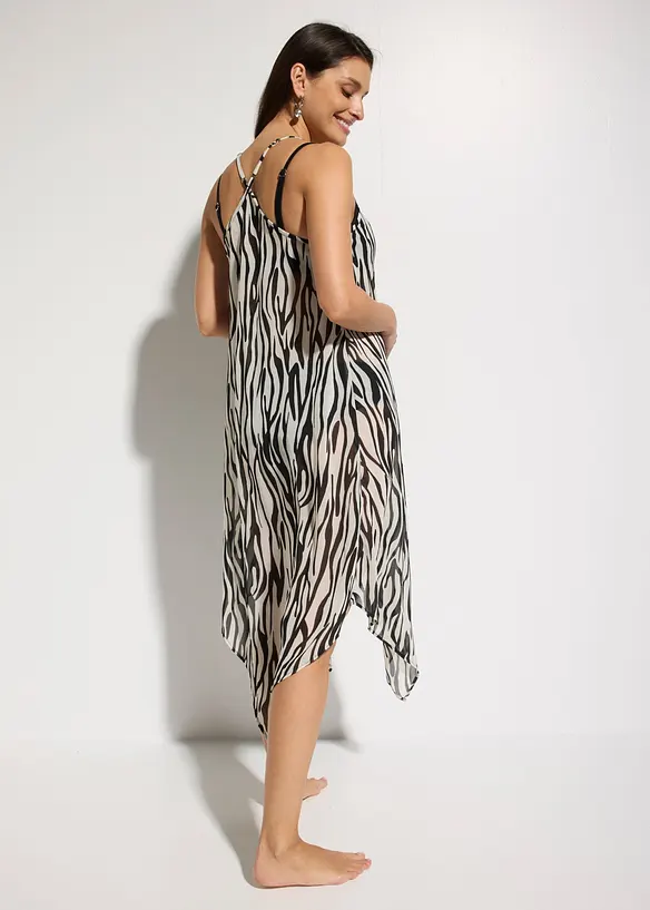 Abito lungo da mare in chiffon leggero, bonprix