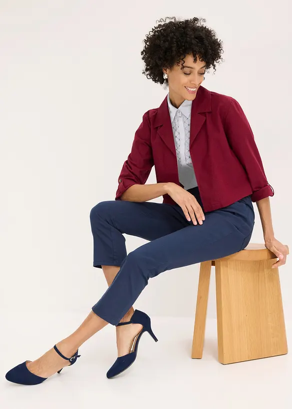 Pantaloni cropped elasticizzati, bonprix