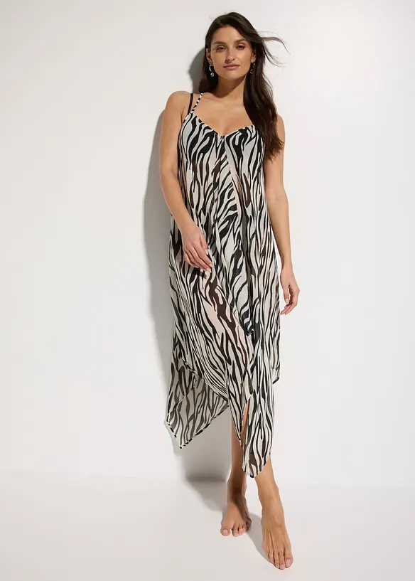 Abito lungo da mare in chiffon leggero, bonprix