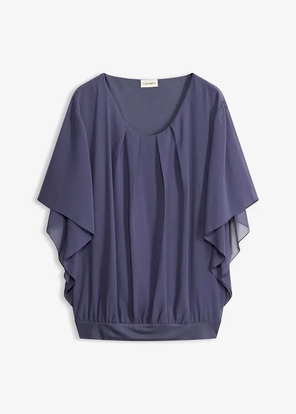Blusa in chiffon con canotta, bonprix