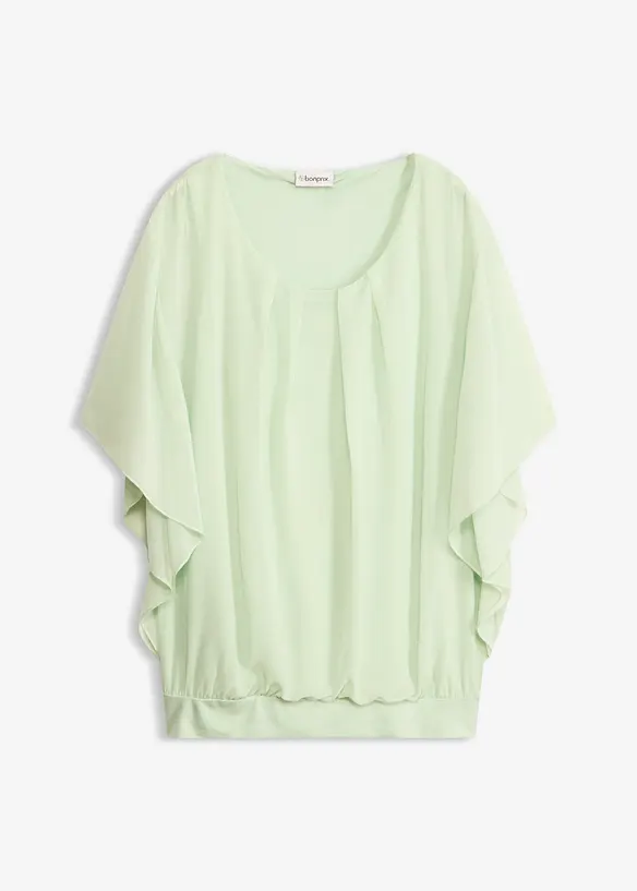 Blusa in chiffon con canotta, bonprix