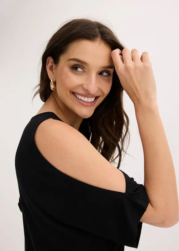 Maglia a spalle scoperte in viscosa, bonprix