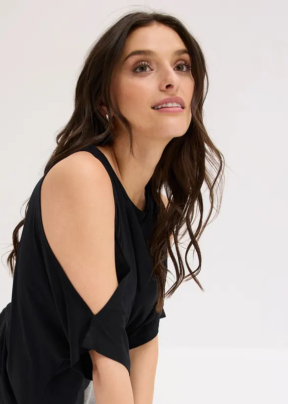 Maglia a spalle scoperte in viscosa, bonprix