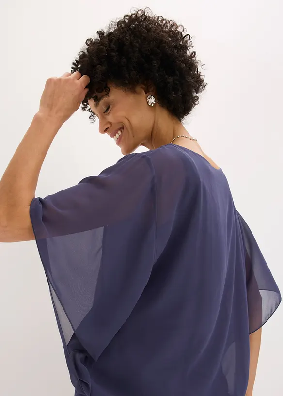 Blusa in chiffon con canotta, bonprix