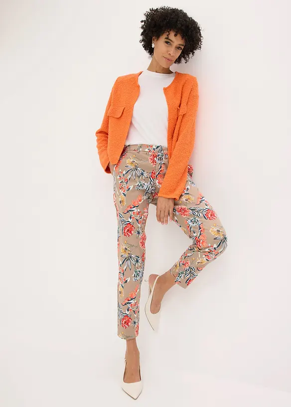 Pantaloni cropped elasticizzati, bonprix