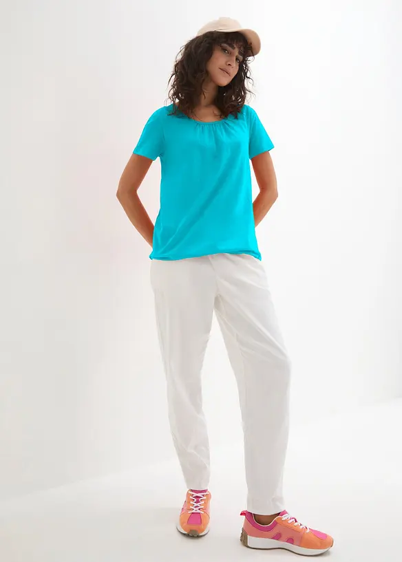 Maglietta a maniche corte in puro cotone, bonprix