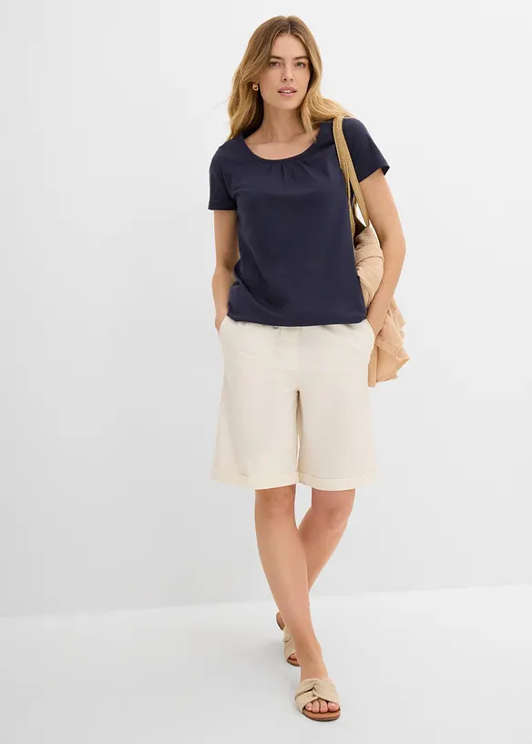 Maglietta a maniche corte in puro cotone, bonprix