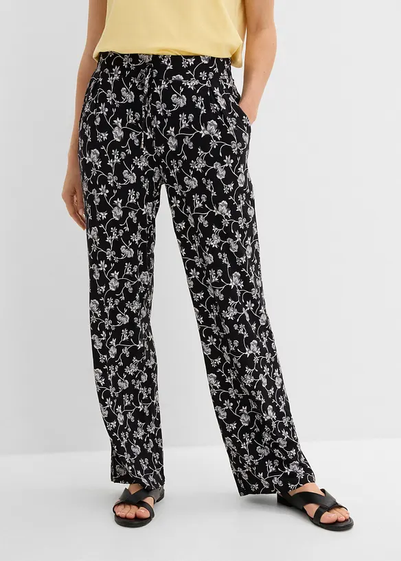Pantaloni a palazzo in misto viscosa, bonprix