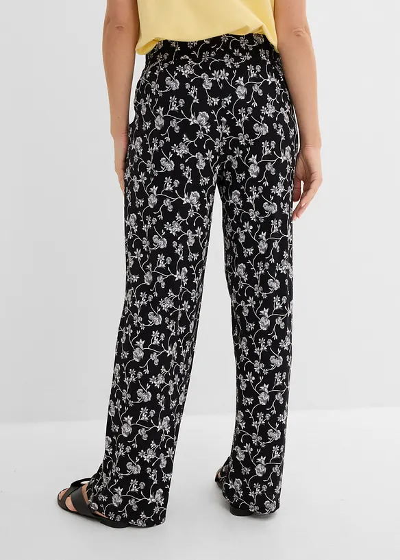 Pantaloni a palazzo in misto viscosa, bonprix