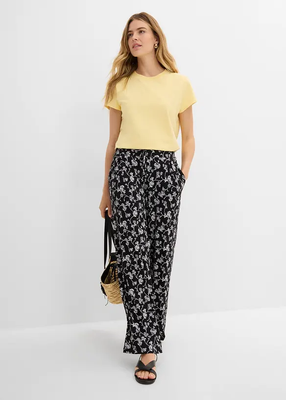 Pantaloni a palazzo in misto viscosa, bonprix