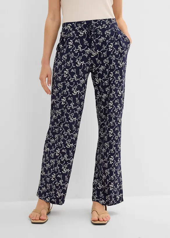 Pantaloni a palazzo in misto viscosa, bonprix