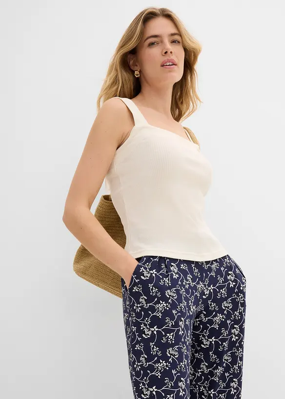 Pantaloni a palazzo in misto viscosa, bonprix