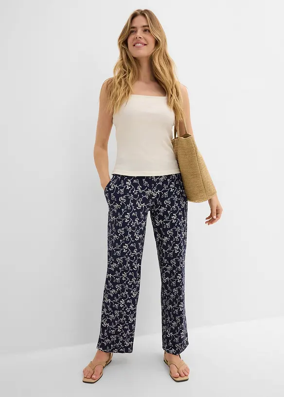 Pantaloni a palazzo in misto viscosa, bonprix