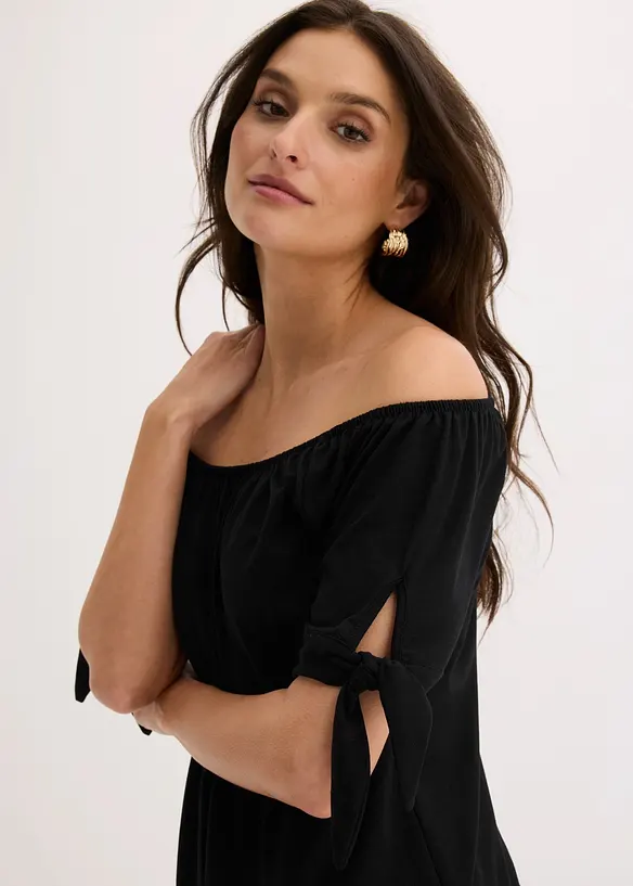 Maglia con spalle scoperte e laccetti, bonprix