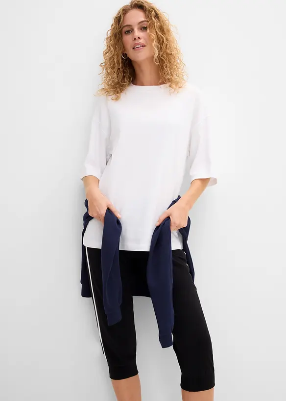 Pantaloni capri da jogging in cotone (pacco da 2), bonprix